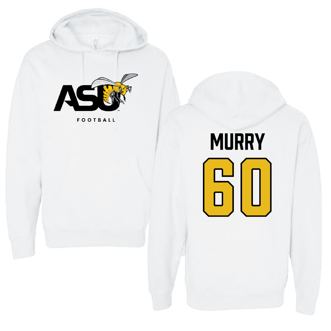 Alabama State University Football White ASU Hoodie - #60 Izaac Murry