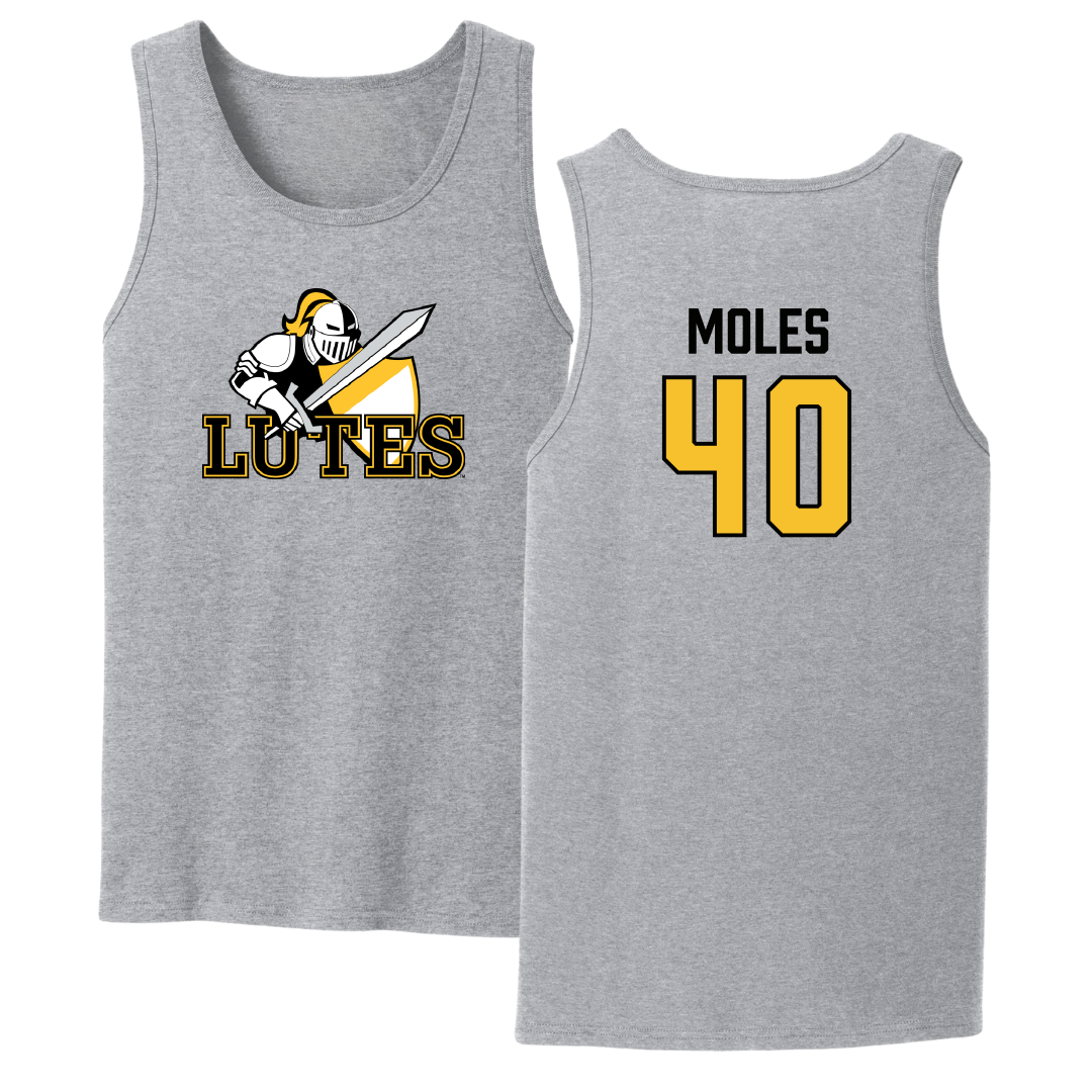 Pacific Lutheran University Basketball Sport Gray Tank Top - #40 Madison Moles