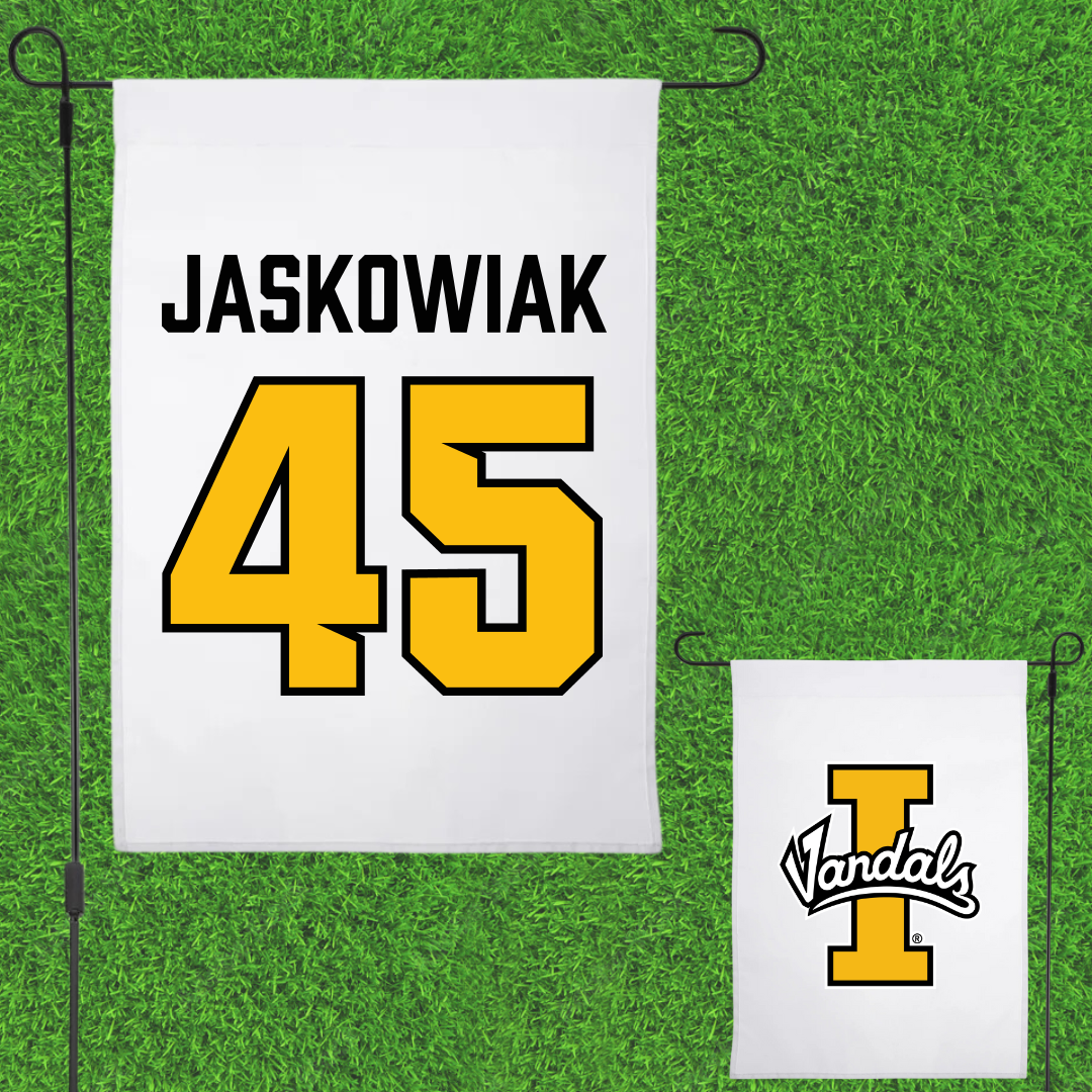 University of Idaho Football White Garden Flag - #45 Mitchel Jaskowiak