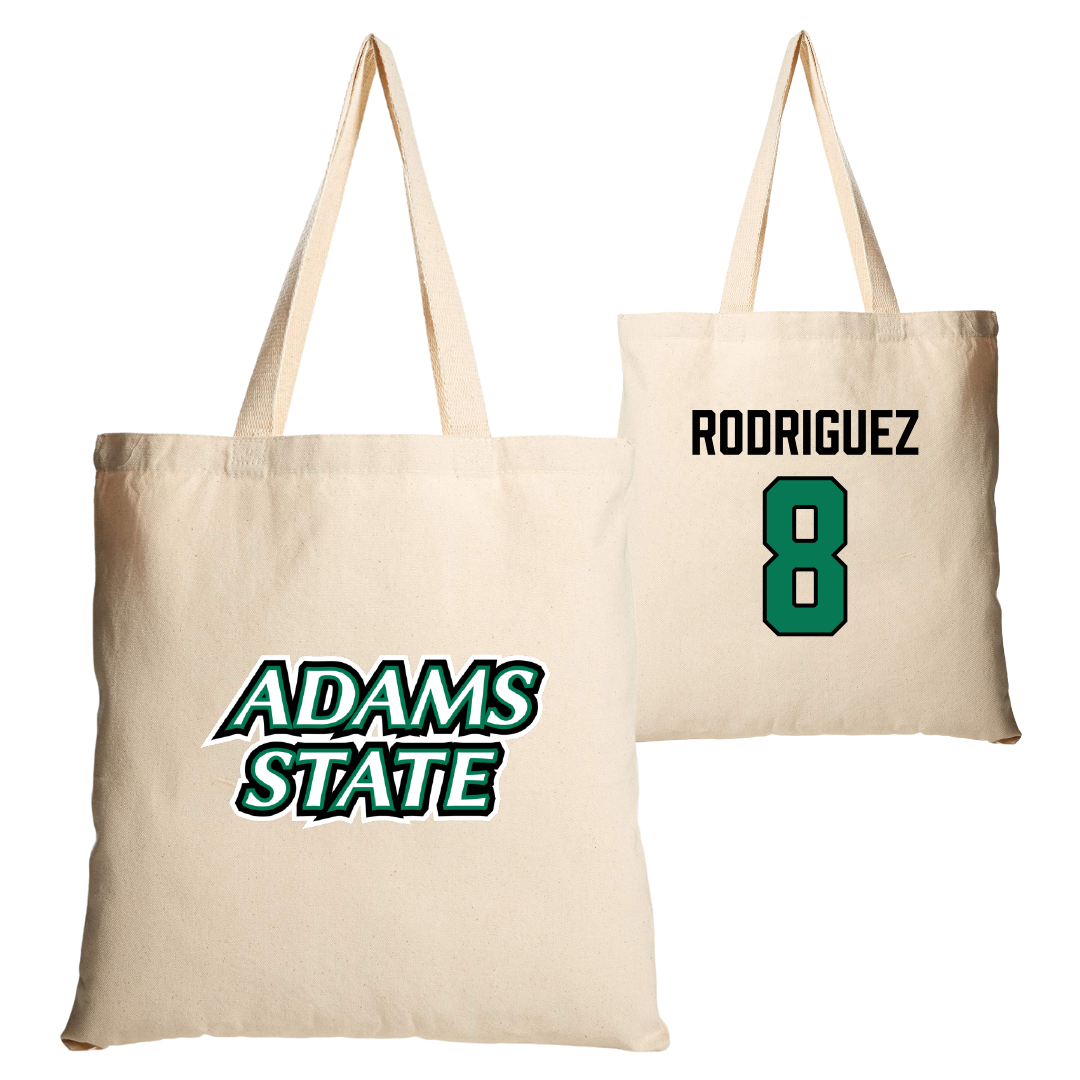Adams State University Football Tan Canvas Tote Bag - #8 Benjamin Rodriguez