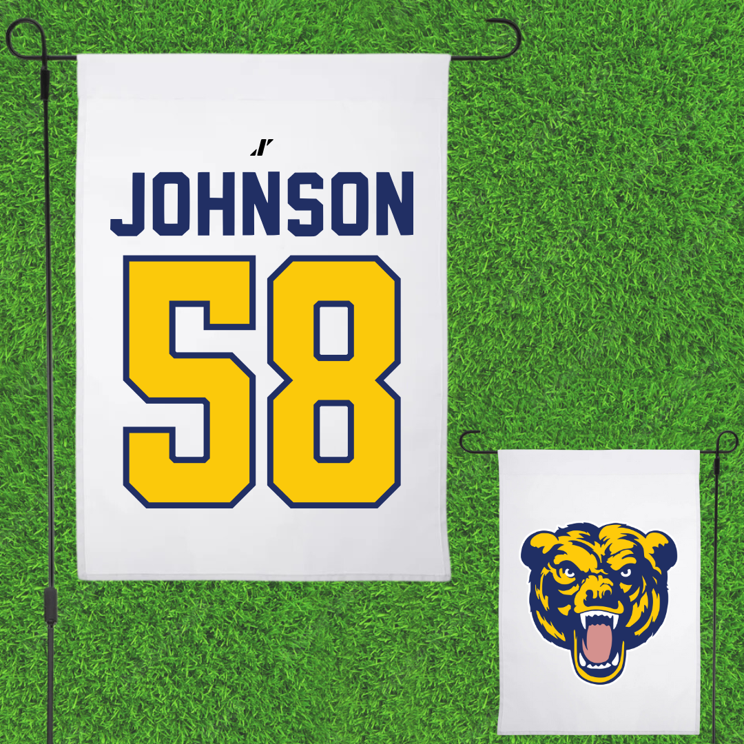Carolina University Baseball White Garden Flag - #58 Brandon Johnson