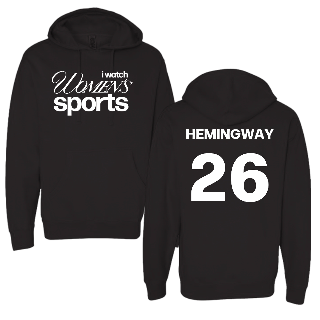 Fairleigh Dickinson University-Metropolitan Campus Softball Black WHM Hoodie - #26 Jordyn Hemingway