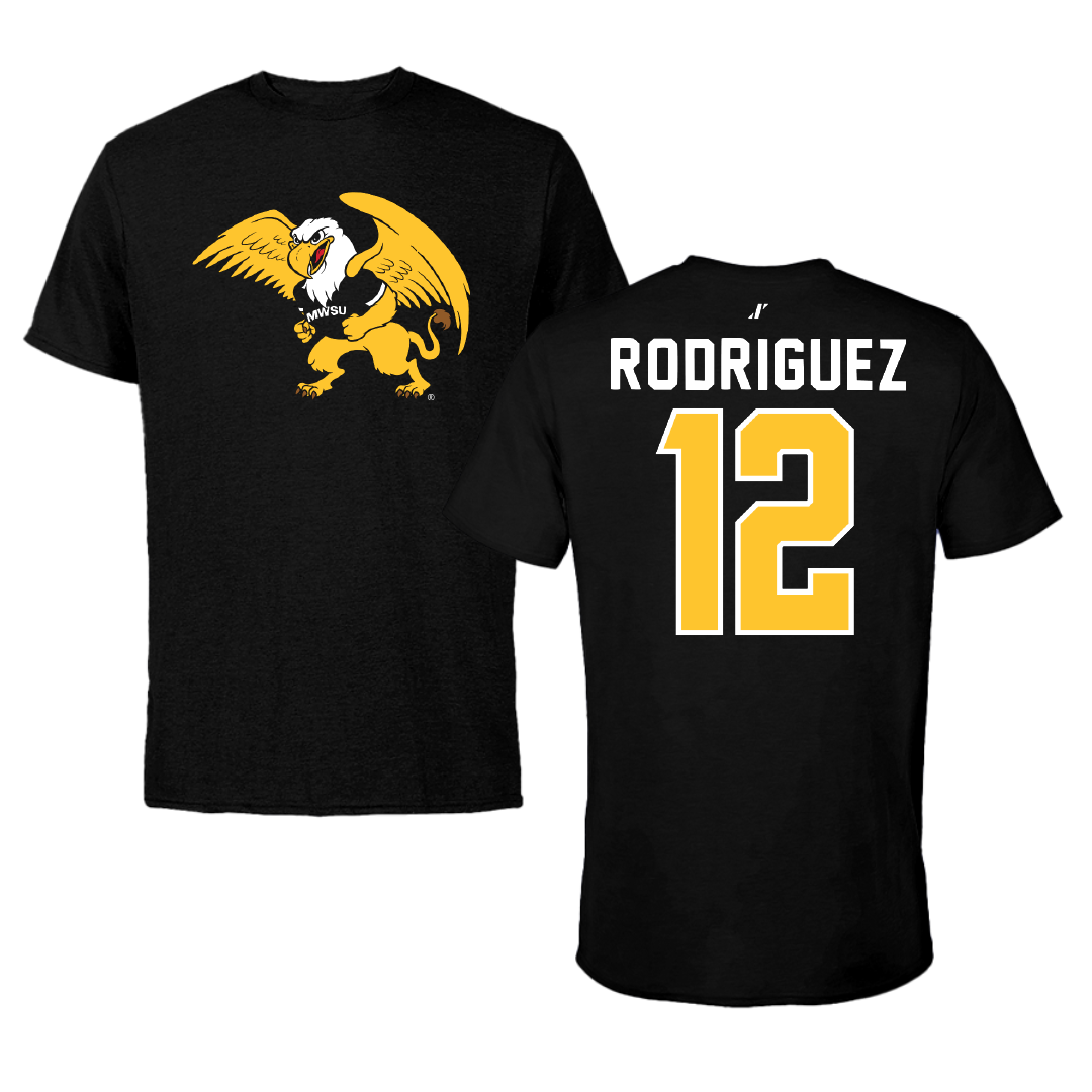Missouri Western State University Baseball Black Performance Tee - #12 Diego Rodriguez