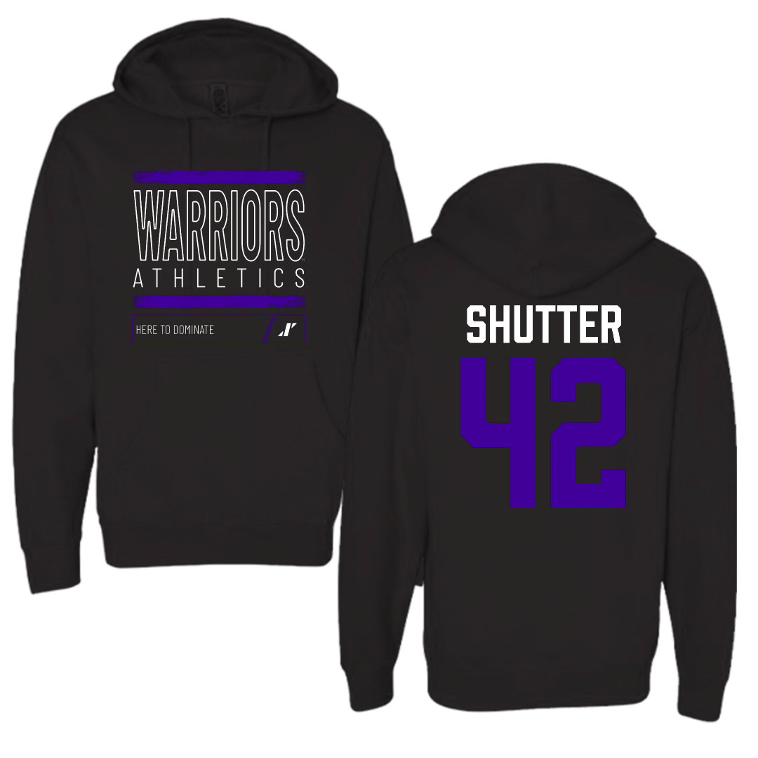 Winona State University Football Black Dominate Hoodie - #42 Sam Shutter
