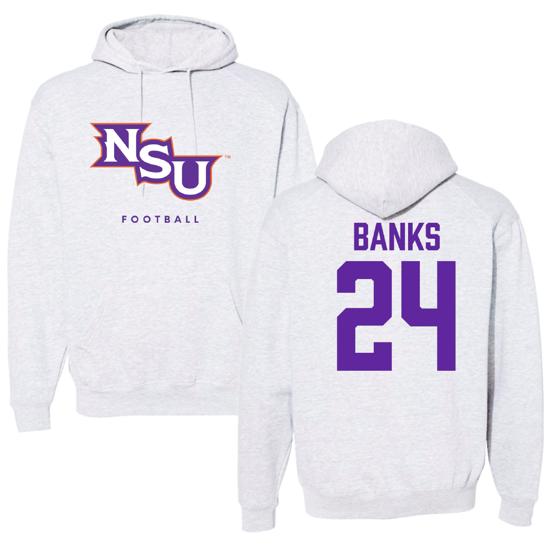 Northwestern State University Football Gray Hoodie - #24 Brian Banks