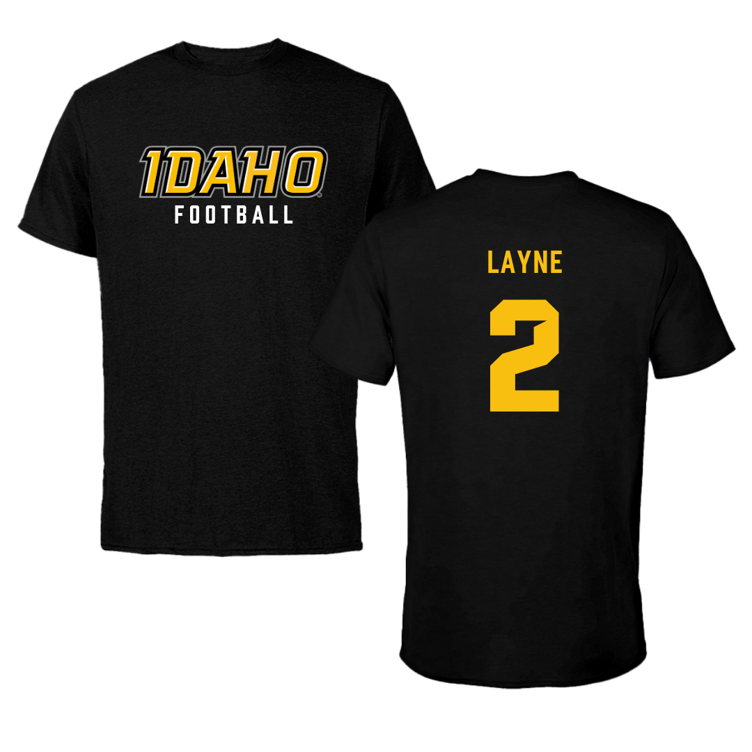 University of New Mexico Football Black Performance Tee - #2 Jack Layne