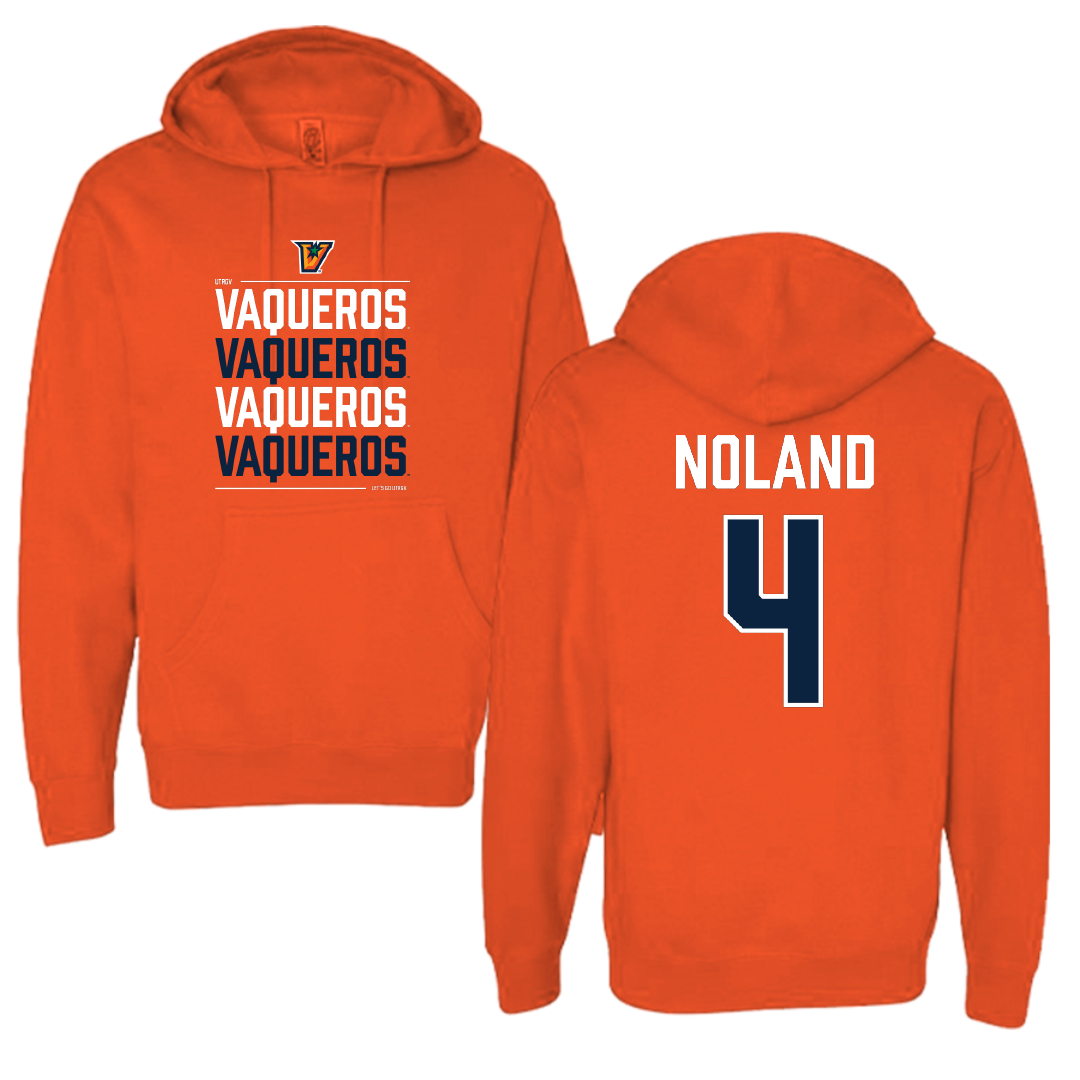 The University of Texas Rio Grande Valley Football Orange General Hoodie - #4 Xayvion Noland