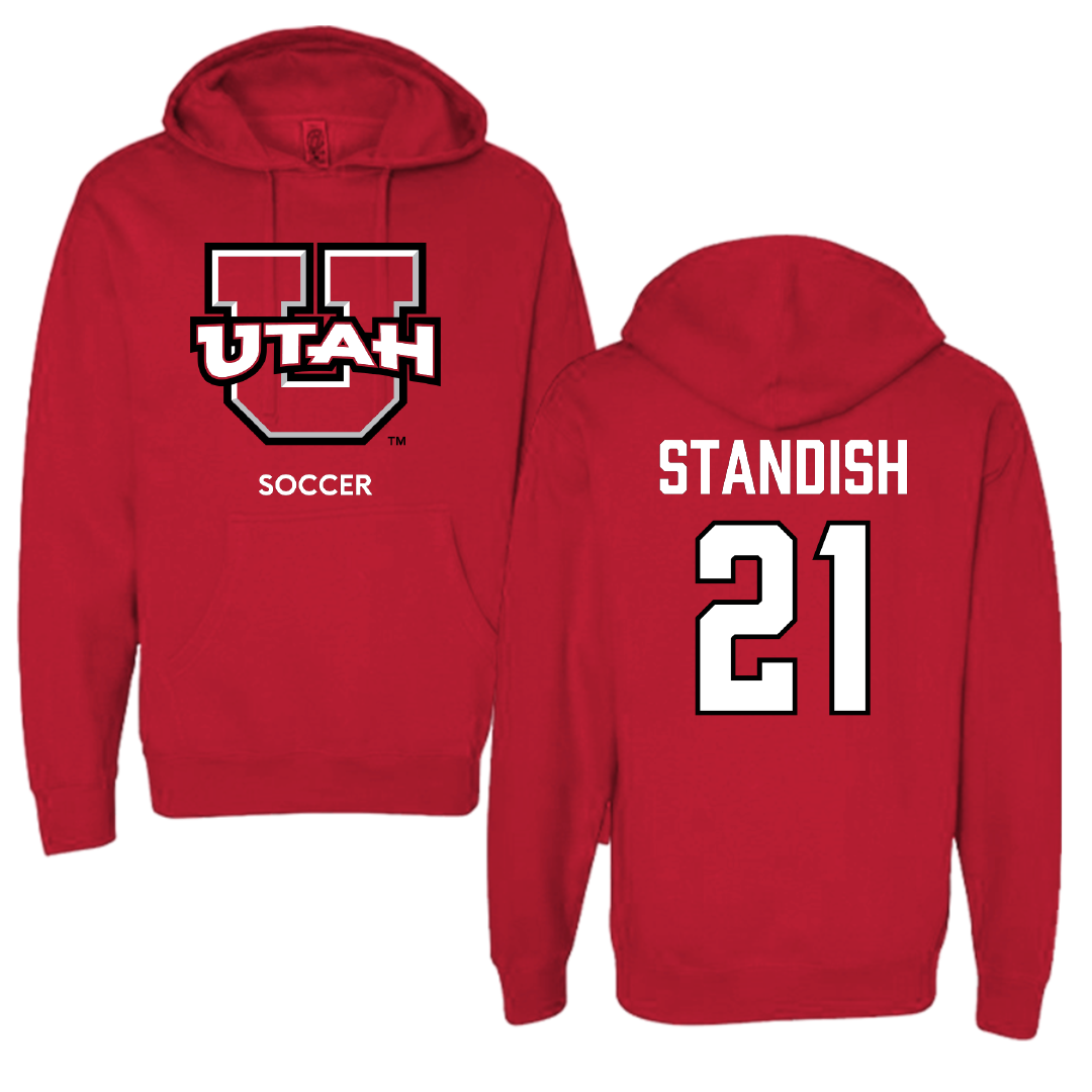 University of Utah Soccer (W) Red Utes Hoodie - #21 Kaela Standish