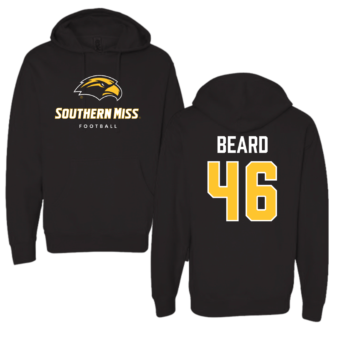 The University of Southern Mississippi Football Black Hoodie - #46 Luke Beard