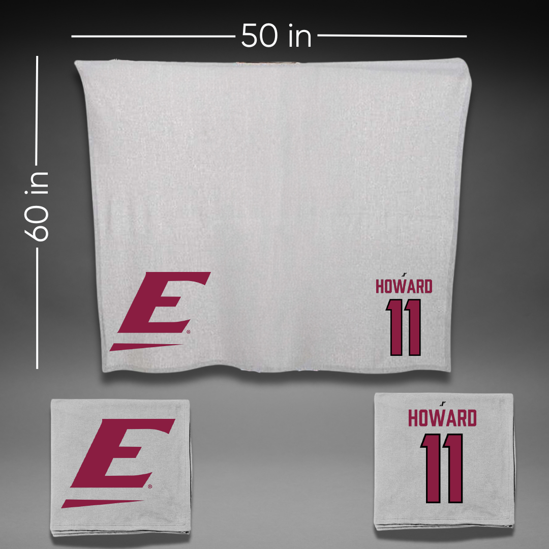 Eastern Kentucky University Football Gray Blanket - #11 Blake Howard