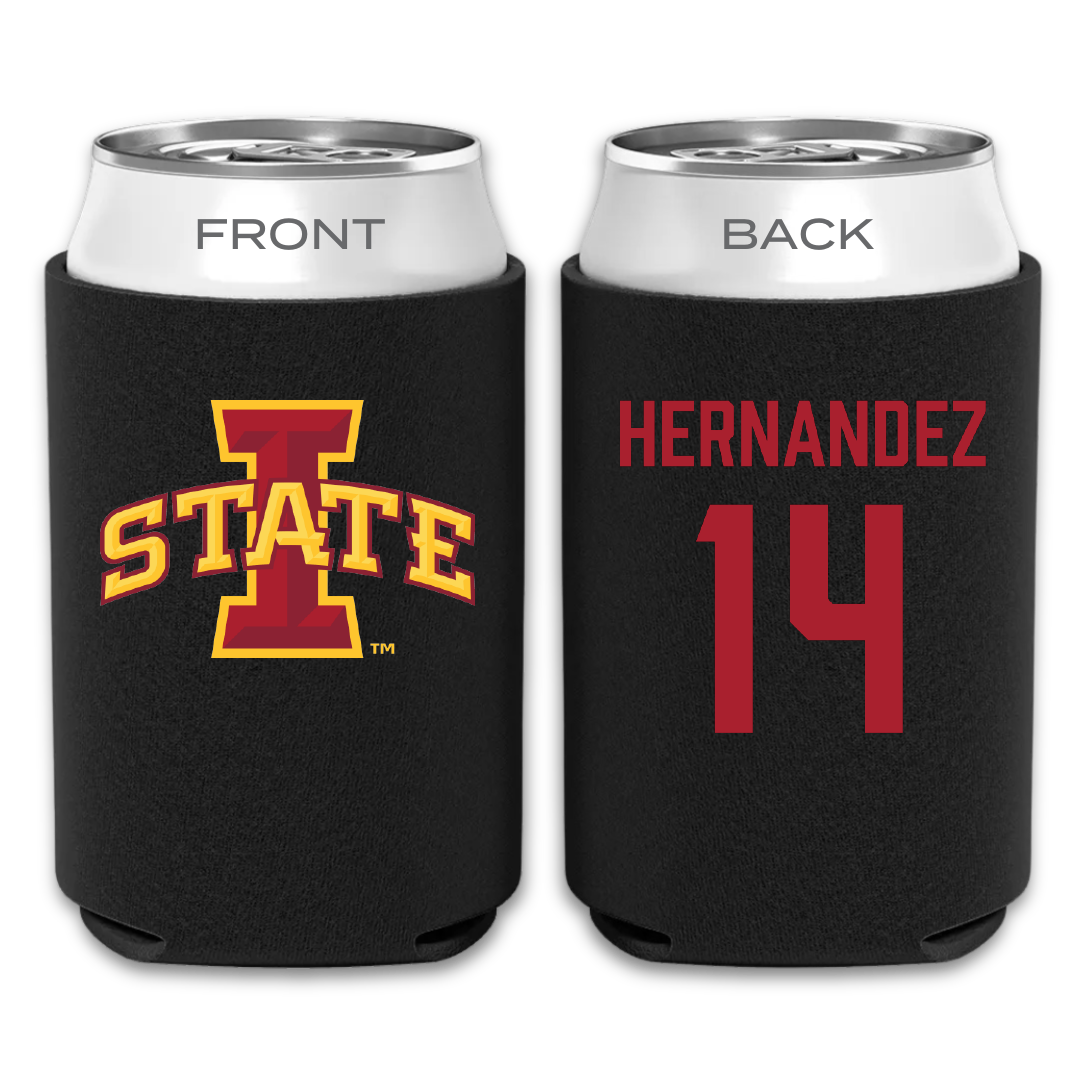 Iowa State University Soccer Black Can Cooler - #14 Lauren Hernandez