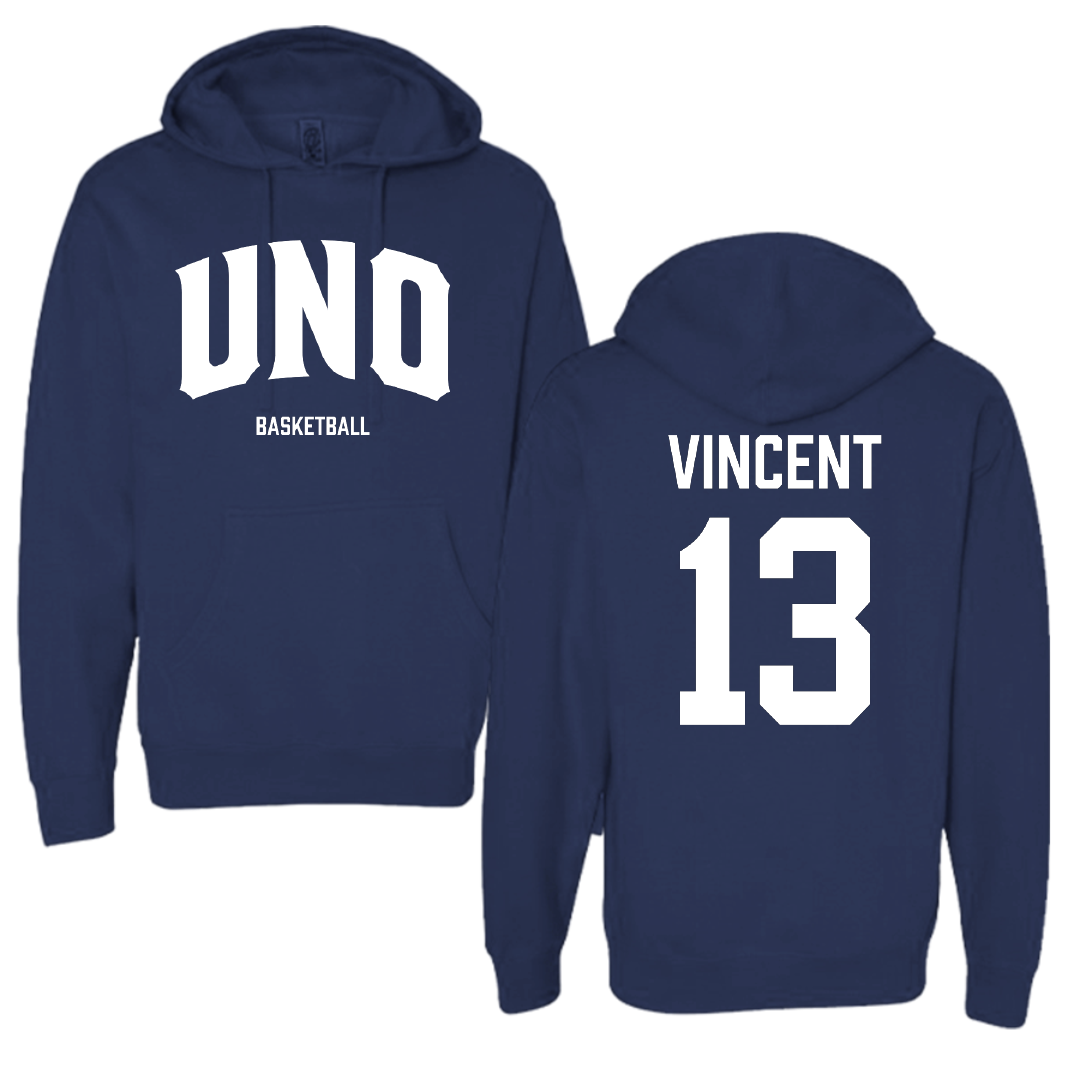 University of New Orleans Basketball (M) Navy Hoodie - #13 Jamond Vincent