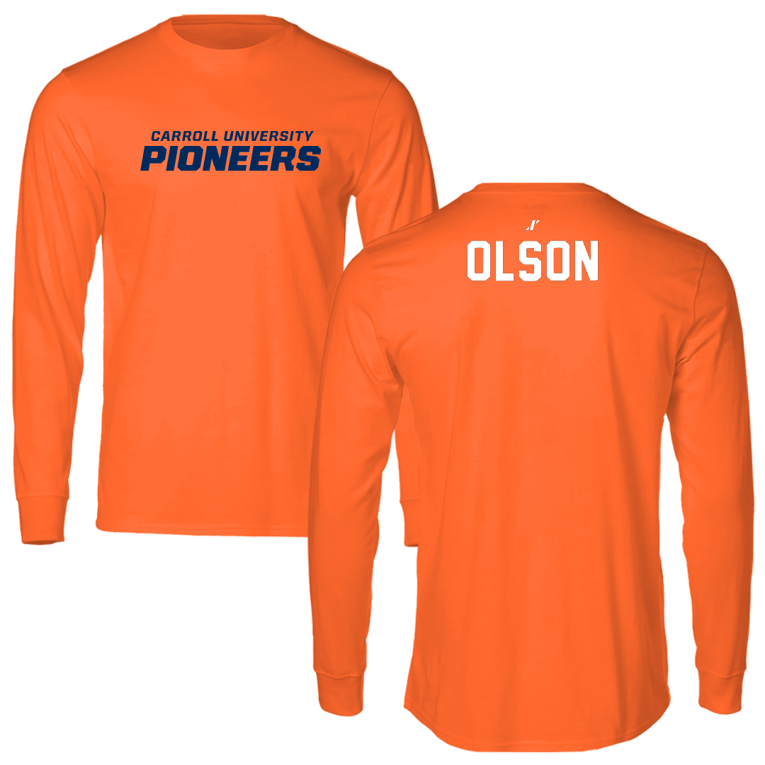 Carroll University TF and XC Orange Performance Long Sleeve - Bailey Olson
