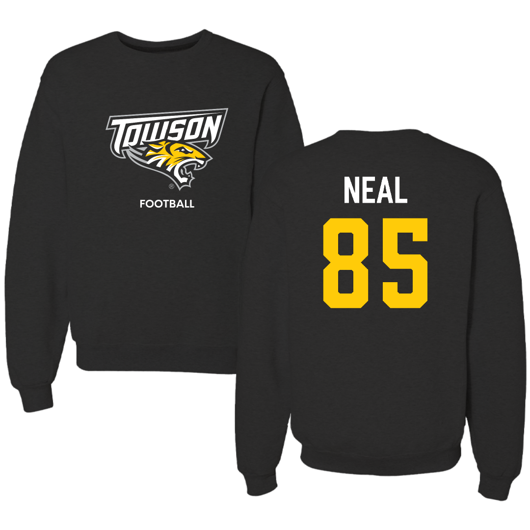 Towson University Football Black Crewneck - #85 Gordon Neal