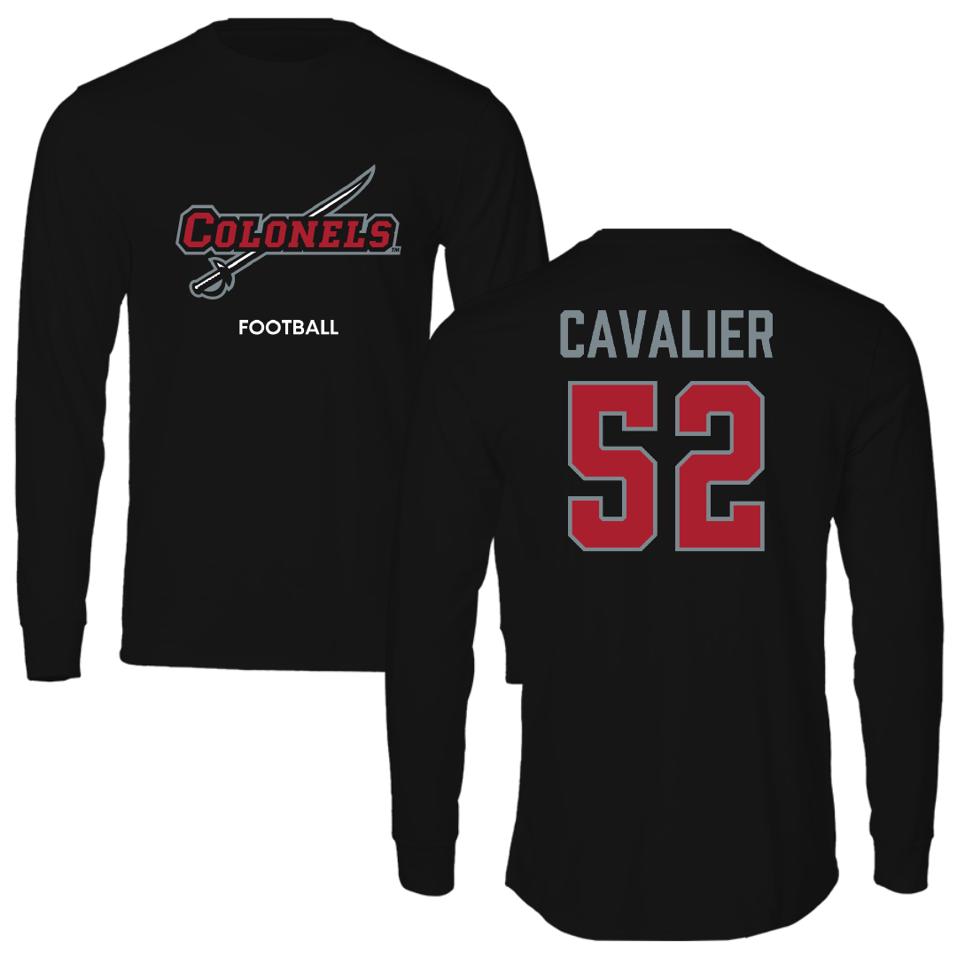 Nicholls State University Football Black Colonels Performance Long Sleeve - #52 Andrew Cavalier
