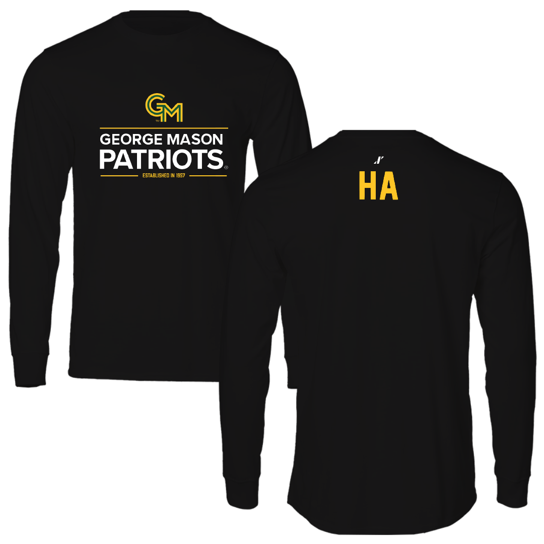 George Mason University Tennis Black General Performance Long Sleeve - Dustin Ha