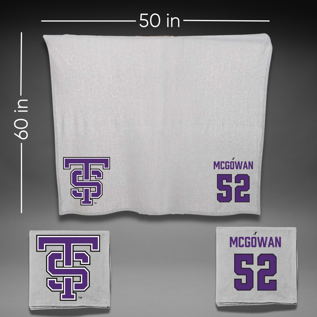 University of St. Thomas (Minnesota) Basketball Gray Blanket - #52 Savannah McGowan