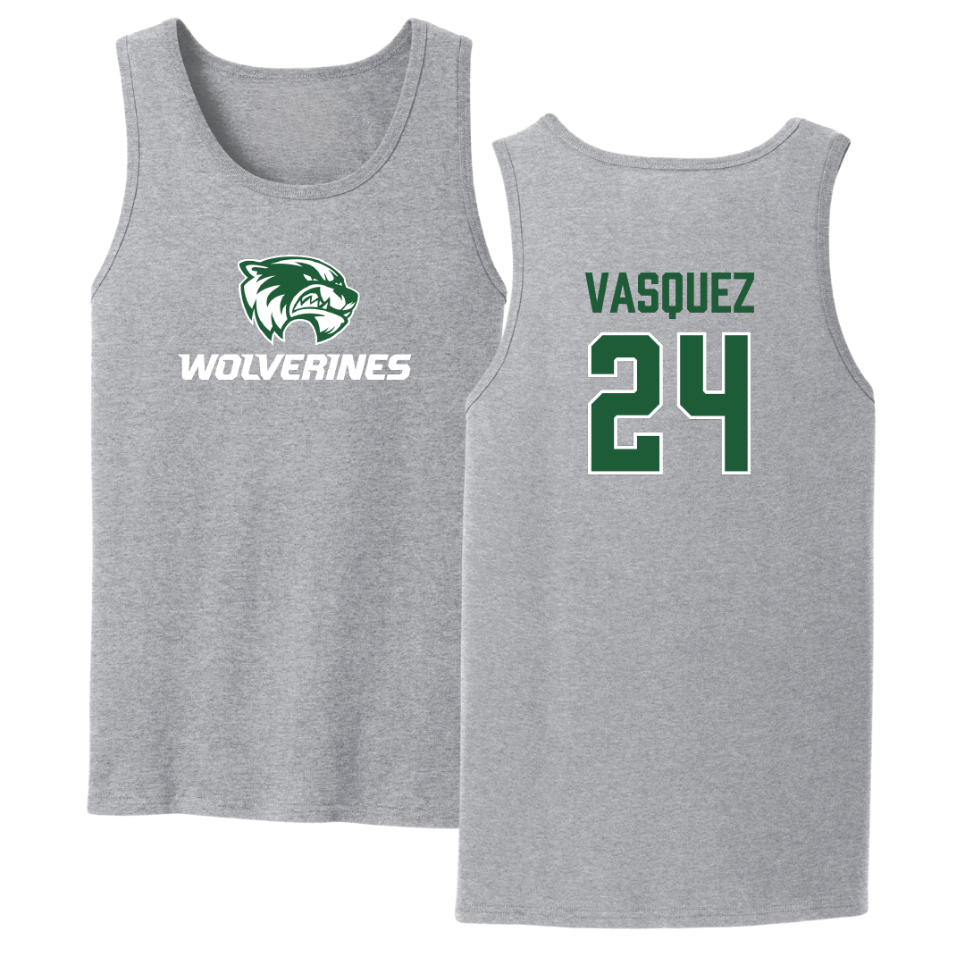 Utah Valley University Softball Sport Gray Tank Top - #24 Victoria Vasquez