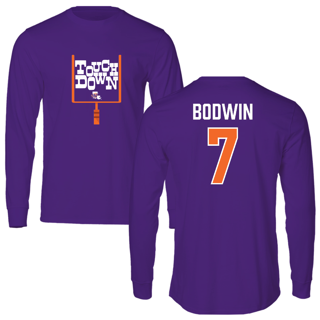 Northwestern State University Football Purple Touchdown Performance Long Sleeve - #7 Jeremiah Bodwin