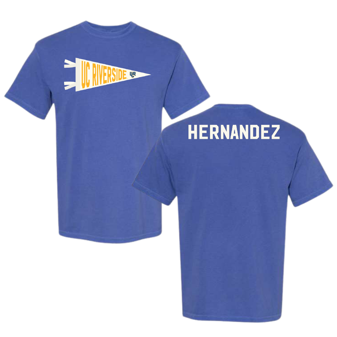University of California-Riverside TF and XC Blue Pennant Comfort Colors Tee - Lauren Hernandez