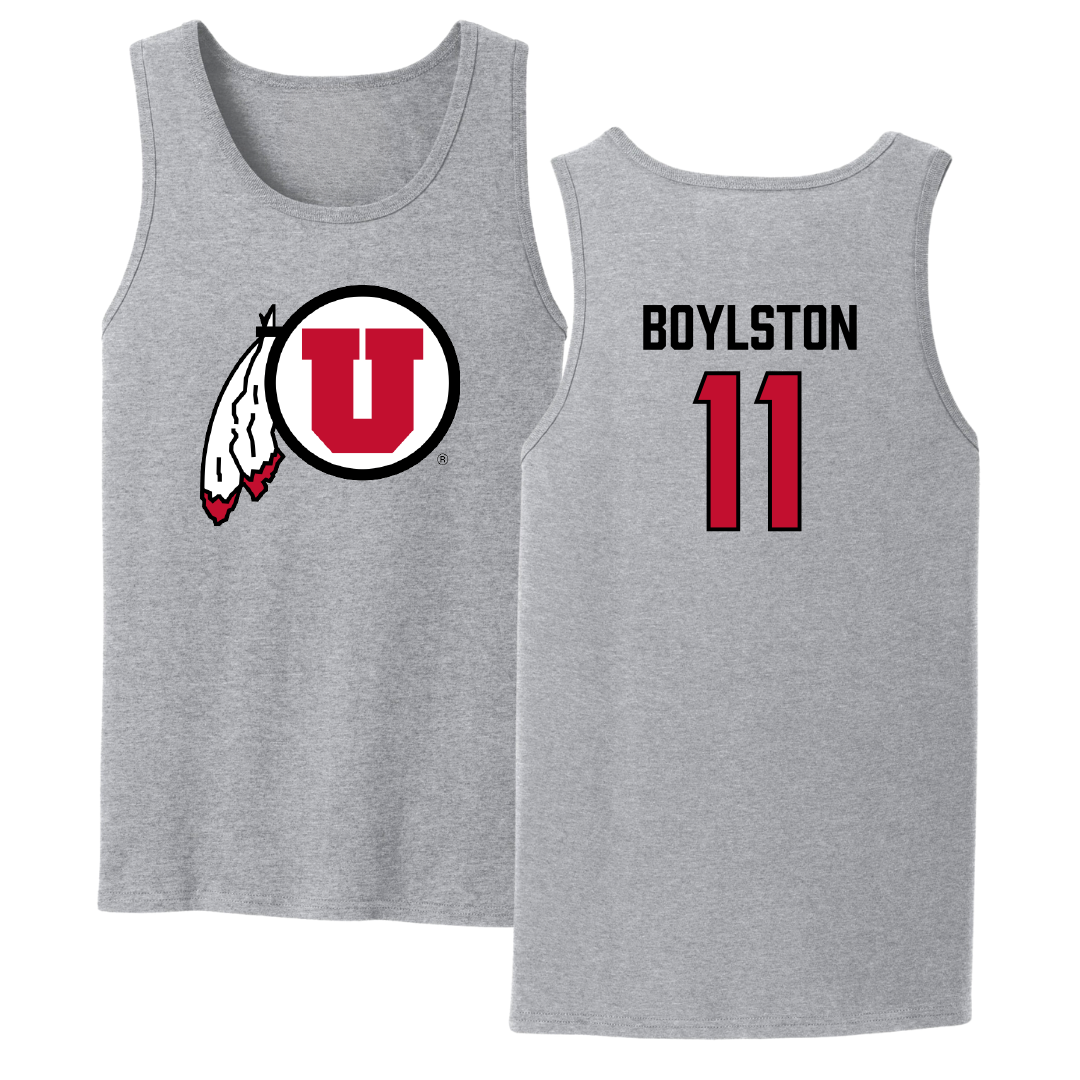 University of Utah Lacrosse Sport Gray Tank Top - #11 Joey Boylston