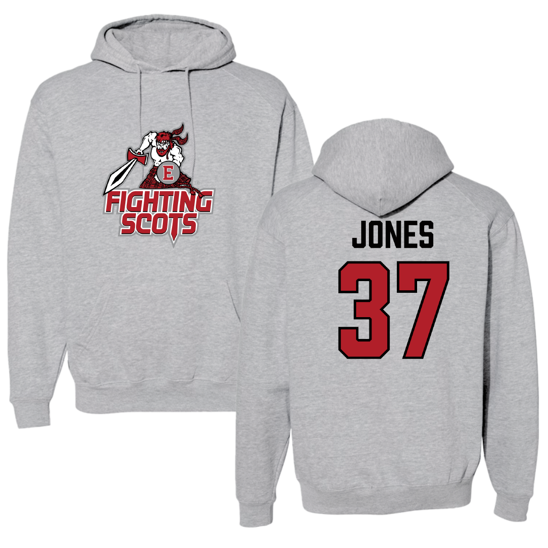 PennWest Edinboro Football Sport Gray Hoodie - #37 Amari Jones