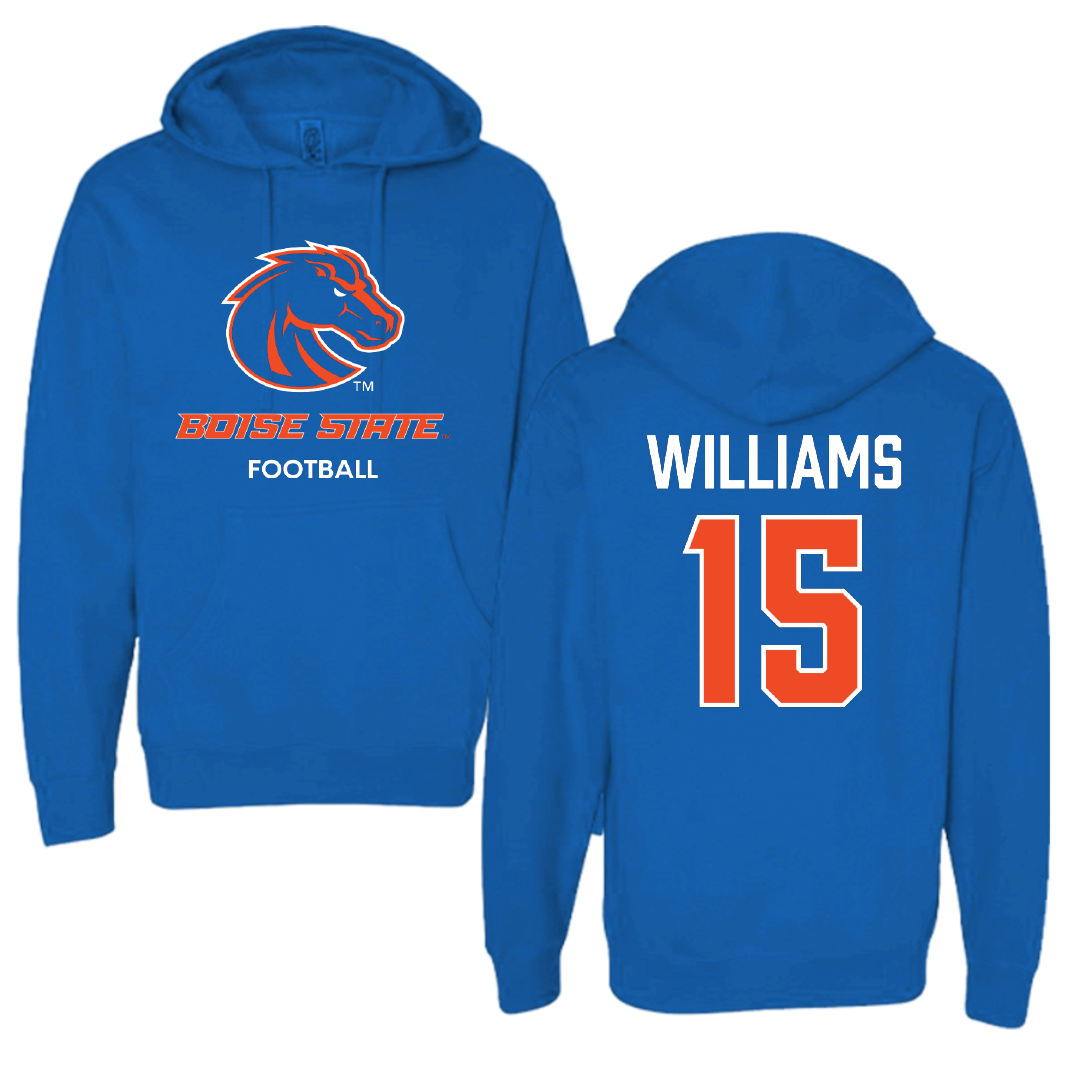 Boise State University Football Blue Hoodie - #15 Malakai Williams