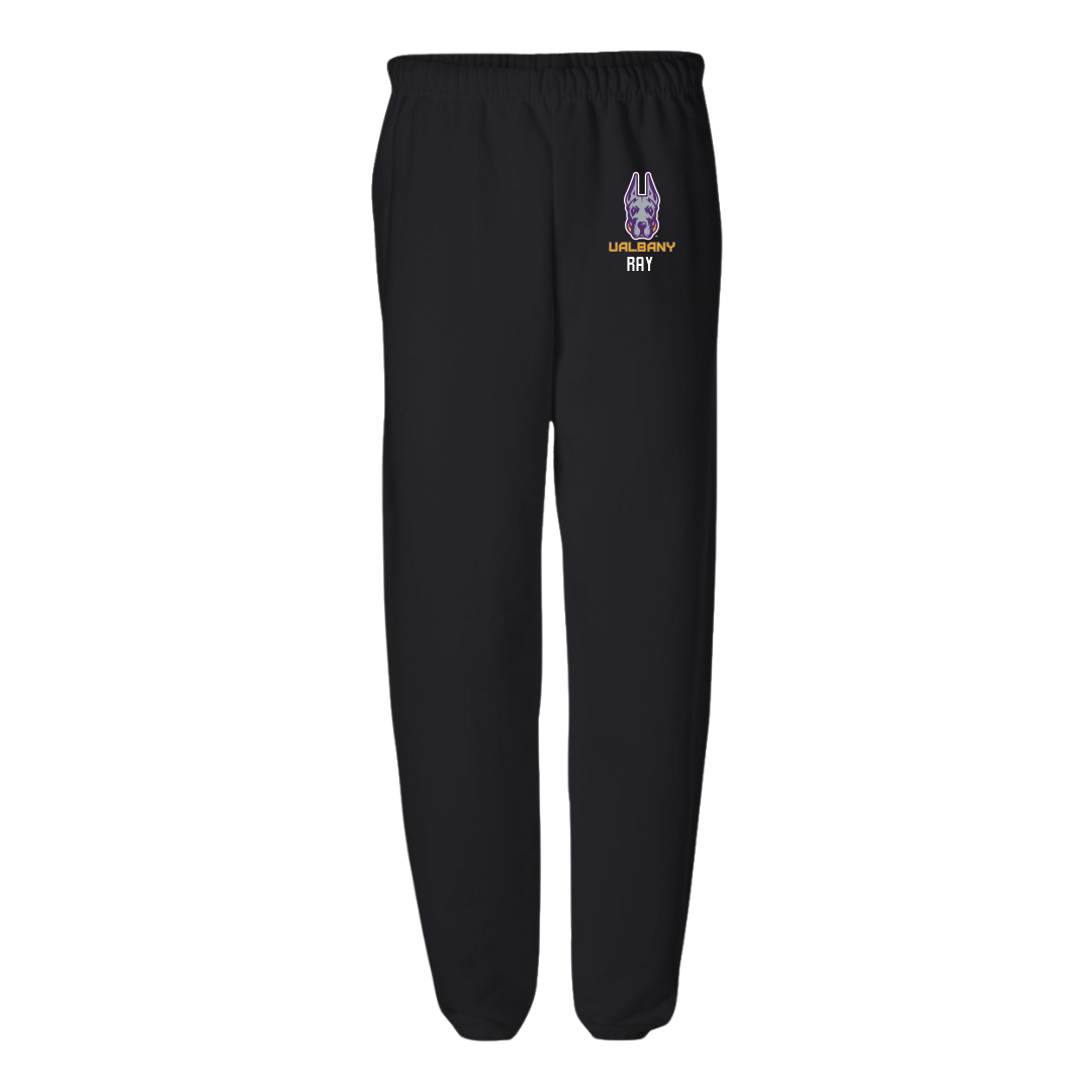 University at Albany Basketball (W) Black Sweatpants - #24 Abby Ray