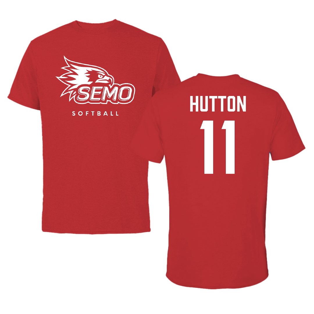Southeast Missouri State University Softball Red Tee - #11 Kamden Hutton