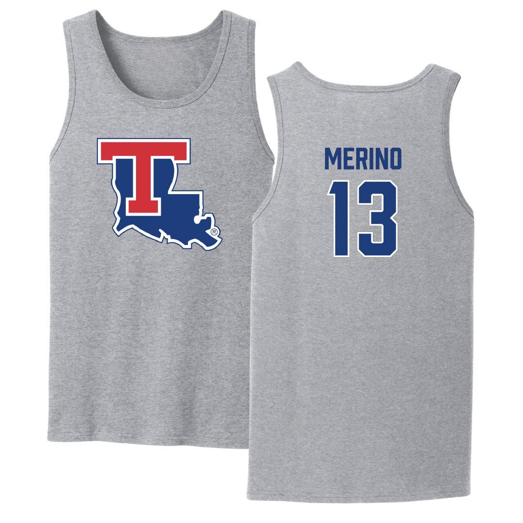 Louisiana Tech University Soccer Sport Gray Tank Top - #13 Dakota Merino