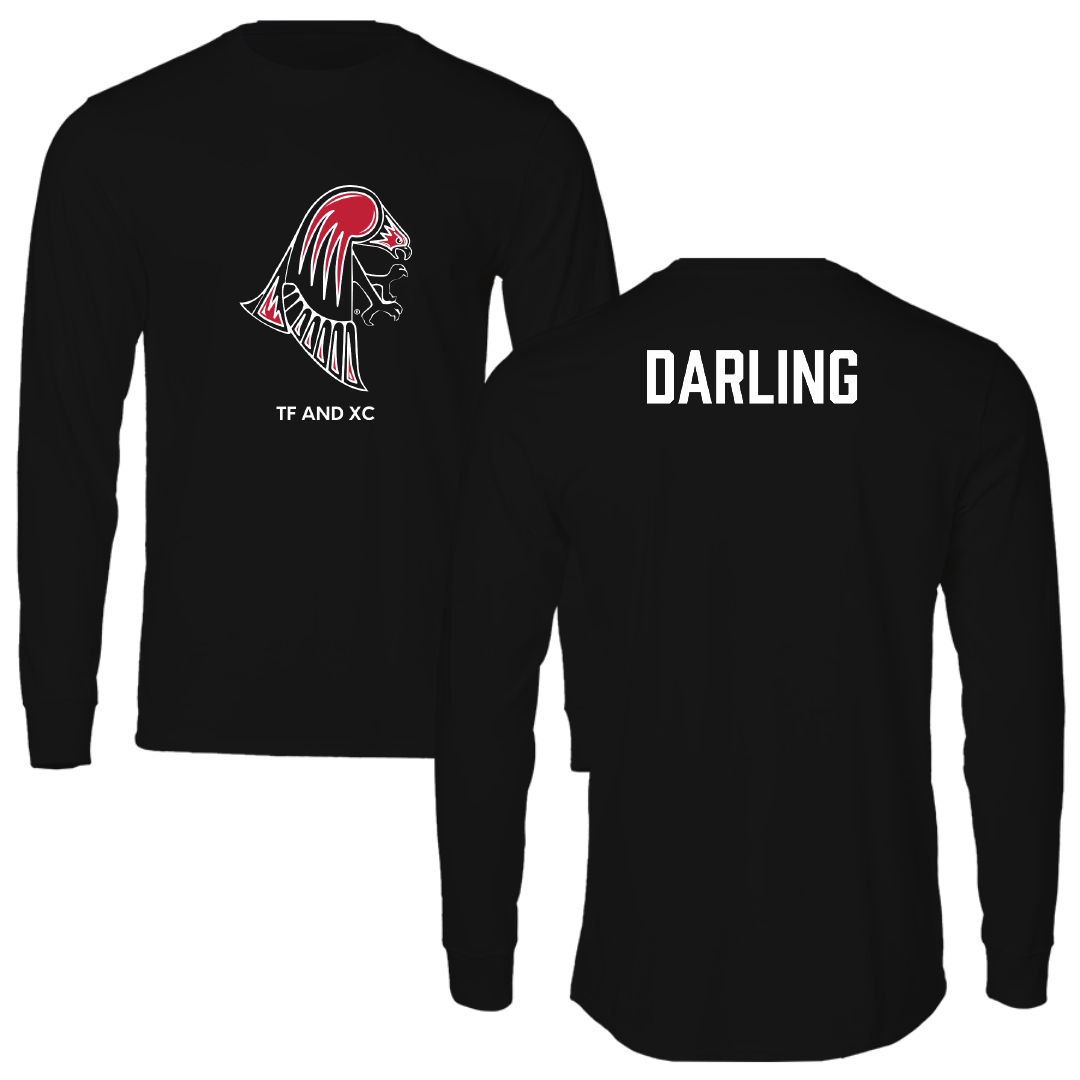 University of Wisconsin-River Falls TF and XC Black Mascot Long Sleeve - Cole Darling