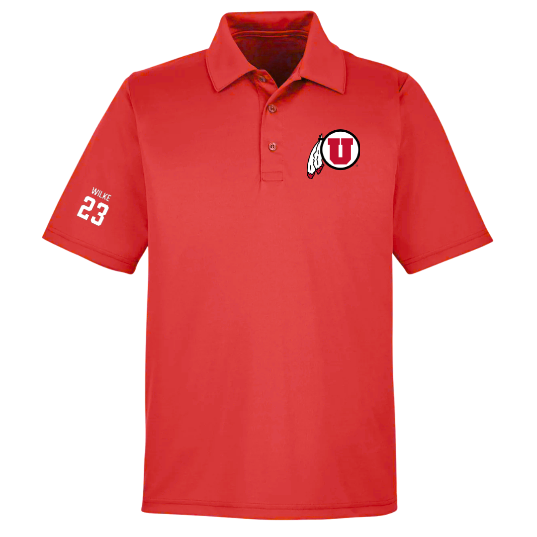 University of Utah Basketball (W) Red Polo - #23 Maty Wilke