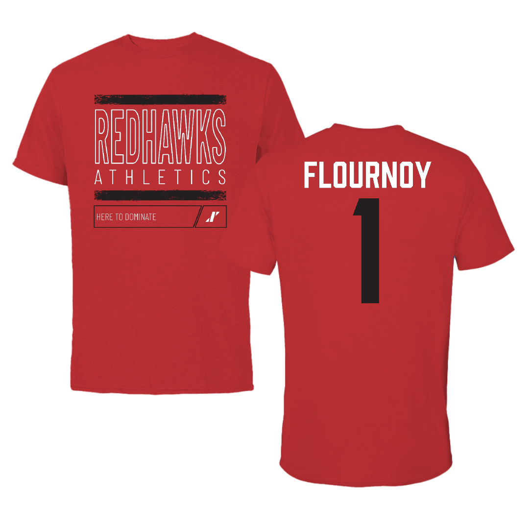 Southeast Missouri State University Football Red Dominate Tee - #1 Ryan Flournoy
