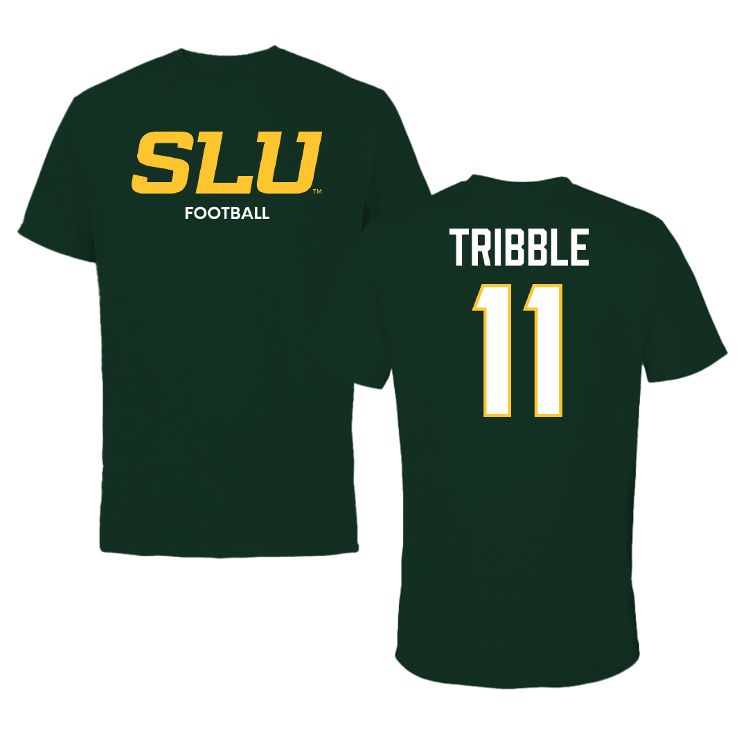 Southeastern Louisiana University Football Forest Green Performance Tee - #11 Nolan Tribble