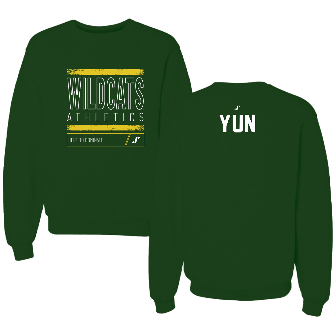 Northern Michigan University Golf Forest Green Dominate Crewneck - Eric Yun