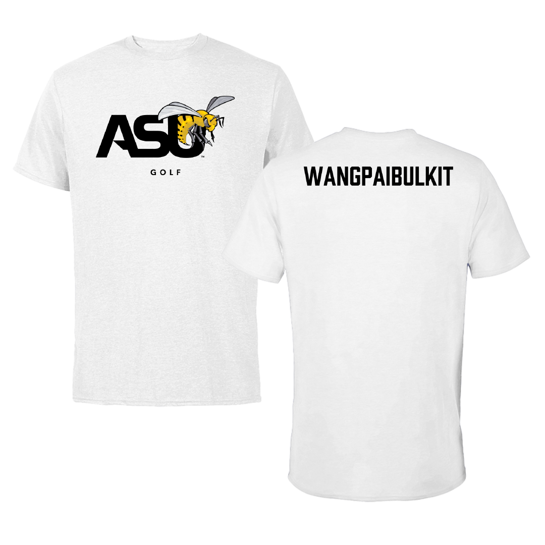Alabama State University Golf White ASU Performance Tee - Chotithuch Wangpaibulkit
