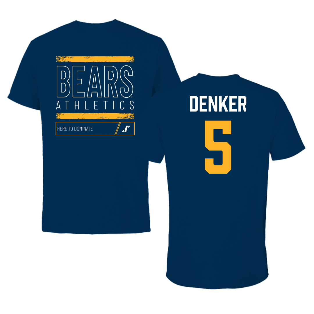 University of Northern Colorado Basketball Navy Dominate Tee - #5 Quinn Denker