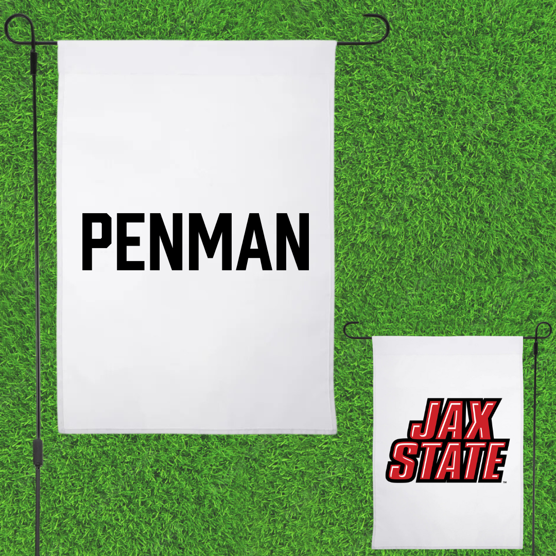 Jacksonville State University Tennis White Garden Flag - Charlie Penman