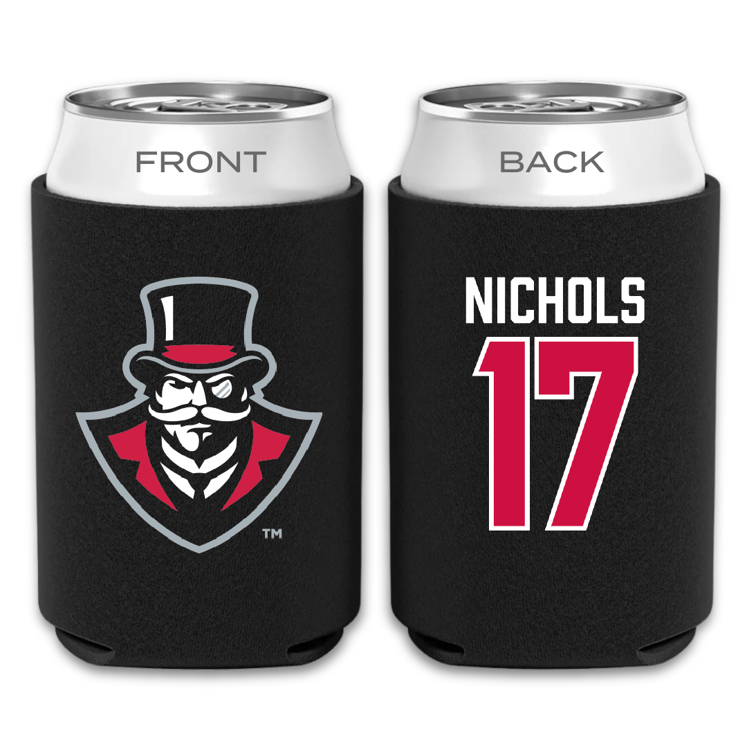 Austin Peay State University Softball Black Can Cooler - #17 Emberly Nichols