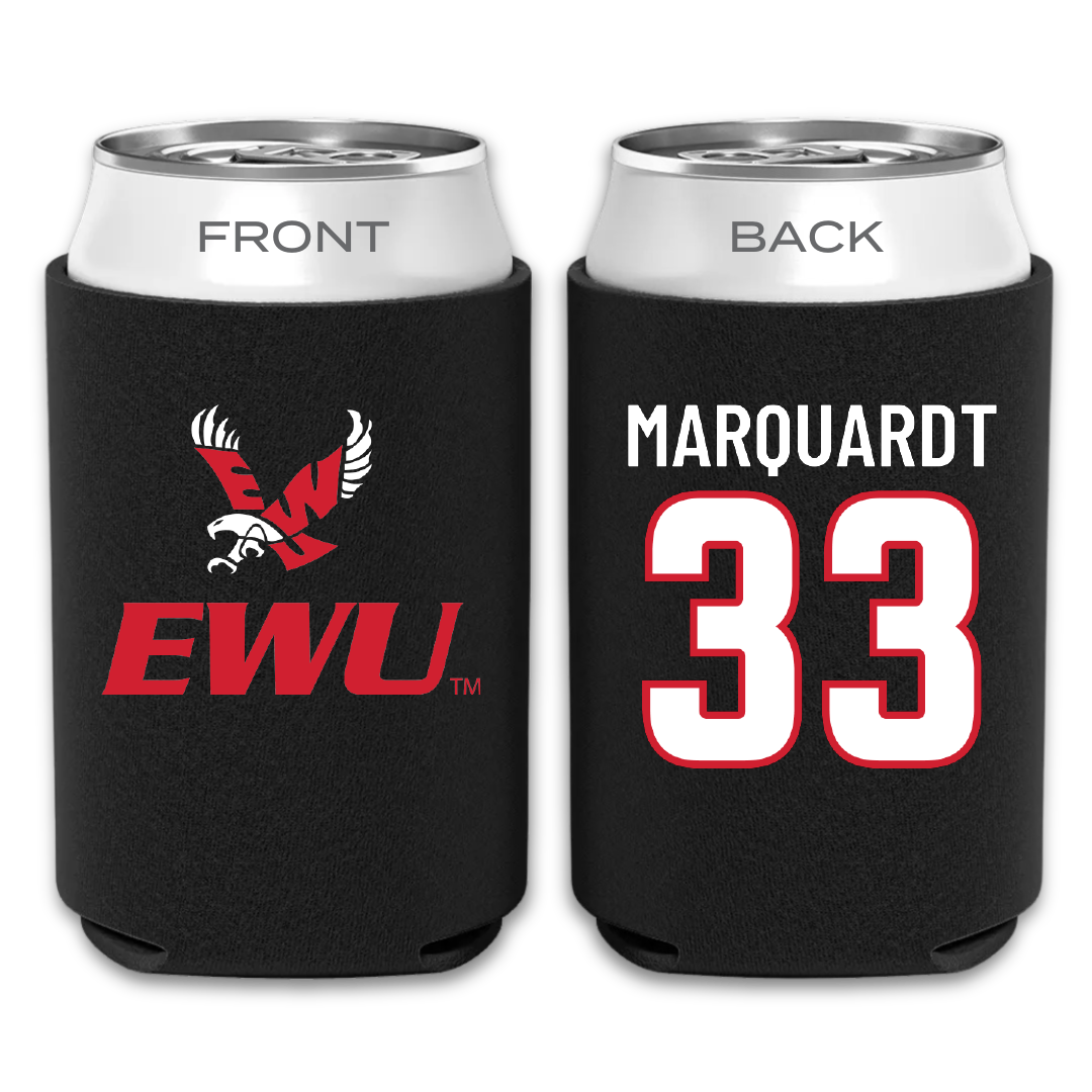 Eastern Washington University Basketball Black Can Cooler - #33 Emmett Marquardt