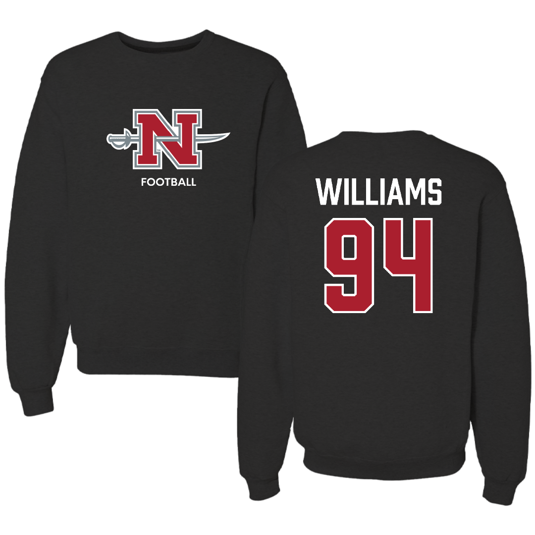Nicholls State University Football Black Mascot Crewneck - #94 Nick Williams