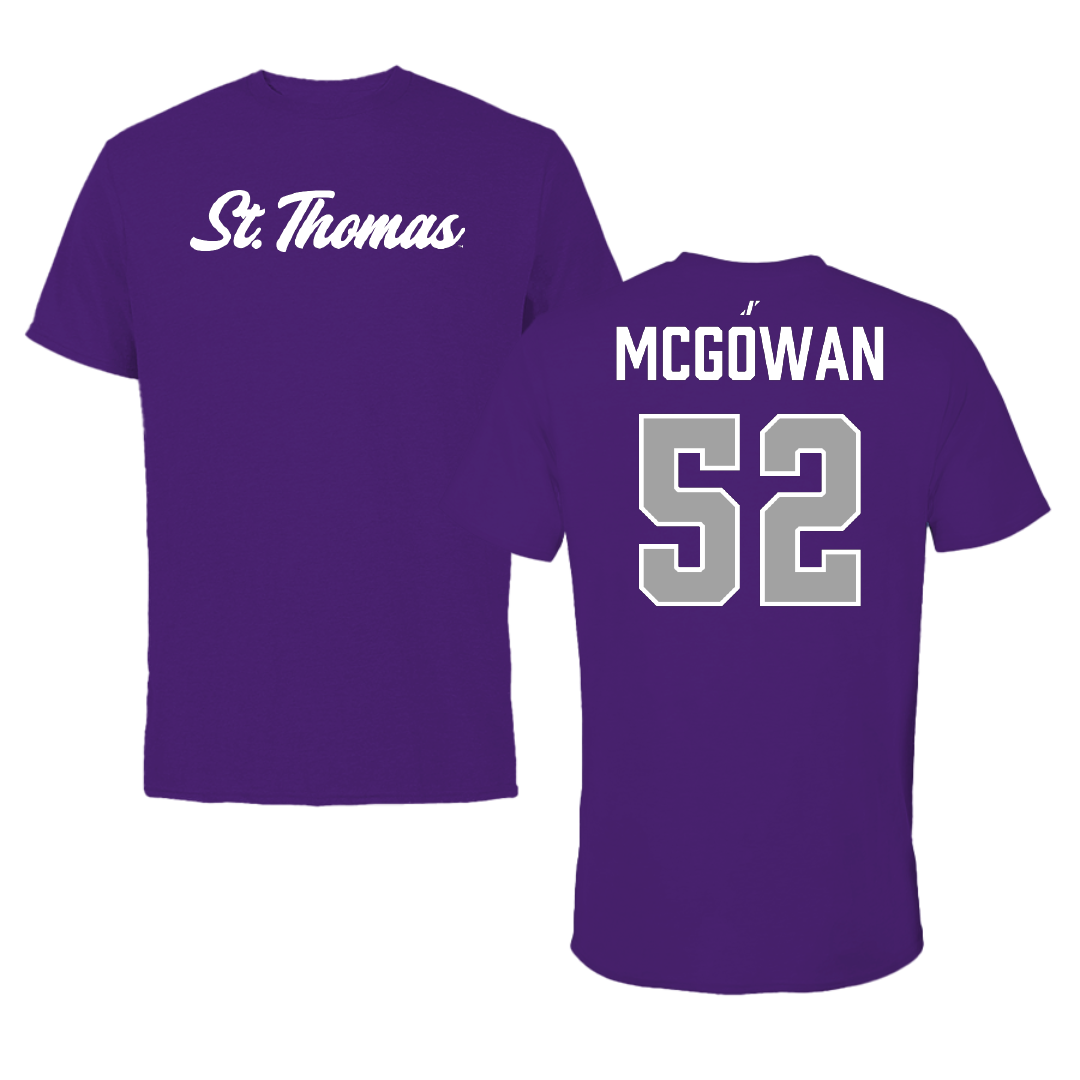 University of St. Thomas (Minnesota) Basketball Purple Tee - #52 Savannah McGowan