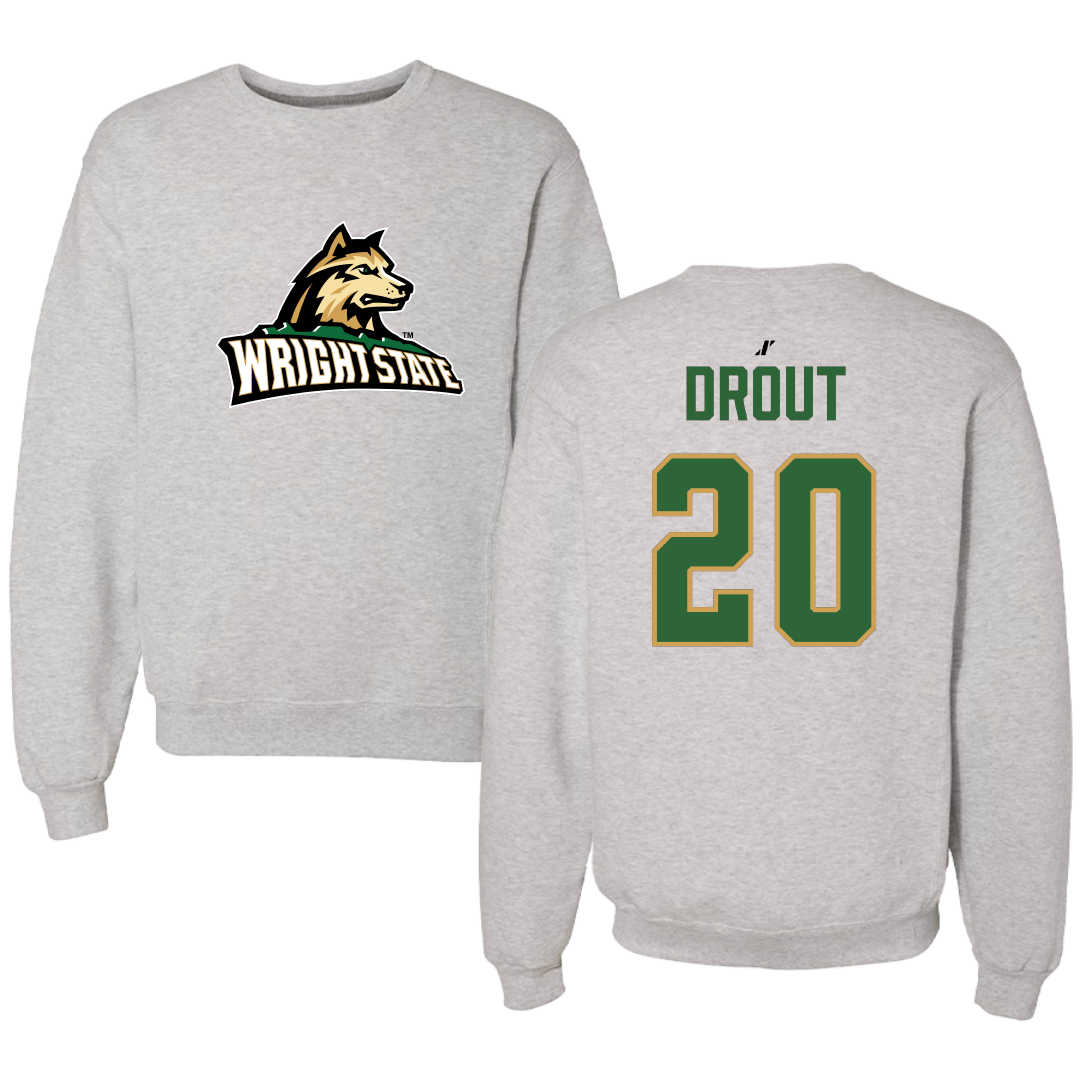 Wright State University Basketball Light Gray Crewneck - #20 MaKenzie Drout