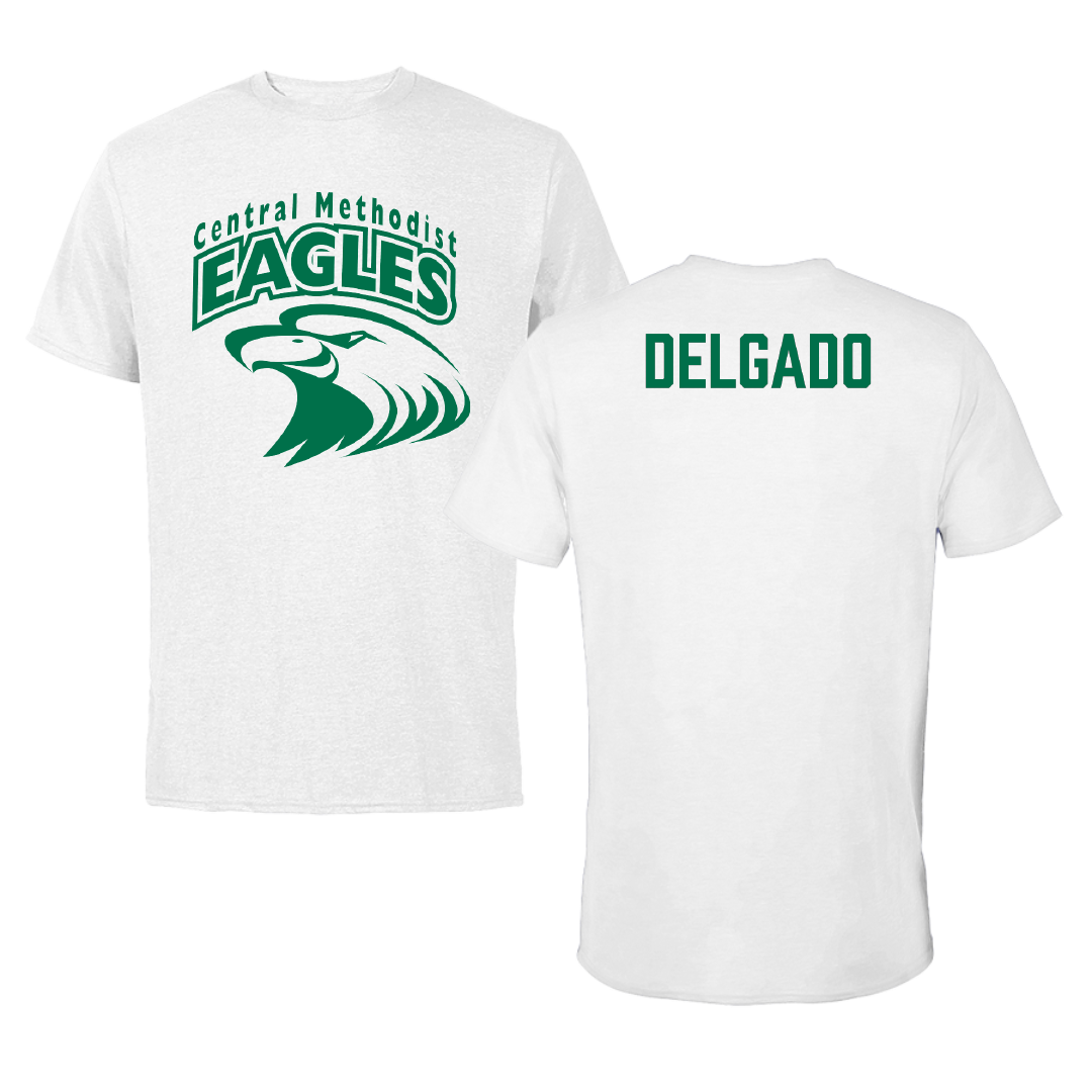 Central Methodist University Football White Performance Tee - Antonio Delgado