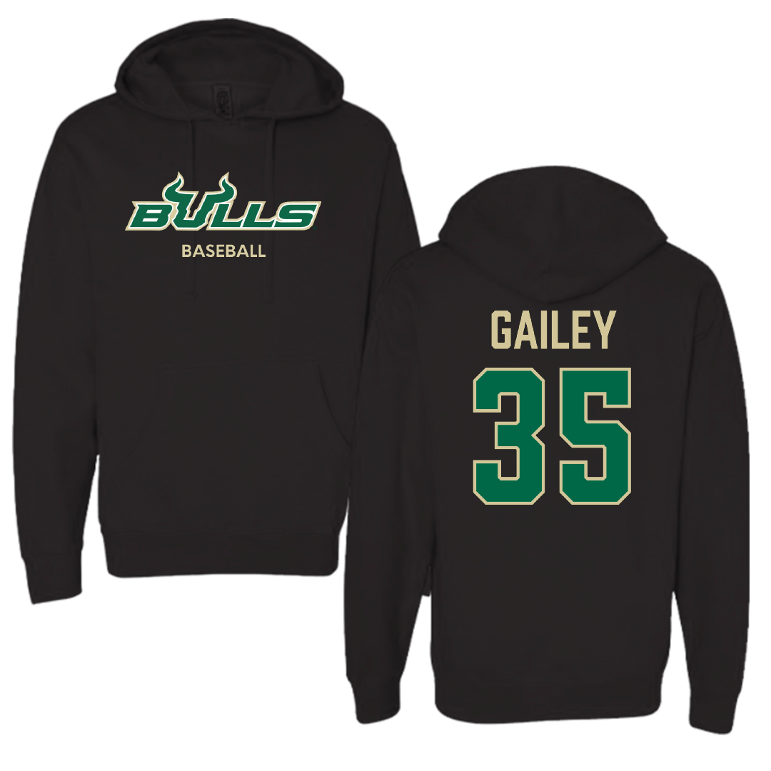 University of South Florida Baseball Black Hoodie - #35 Lawson Gailey