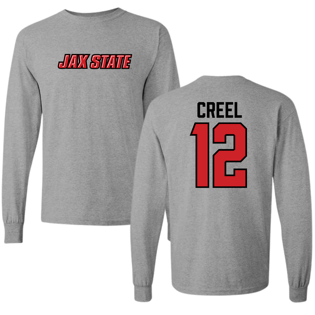 Jacksonville State University Football Sport Gray Long Sleeve - #12 Caden Creel