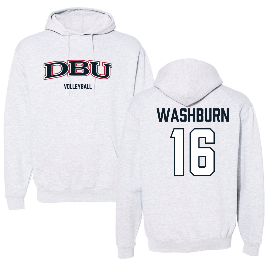 Dallas Baptist University Volleyball (W) Light Gray Hoodie - #16 Sadie Washburn