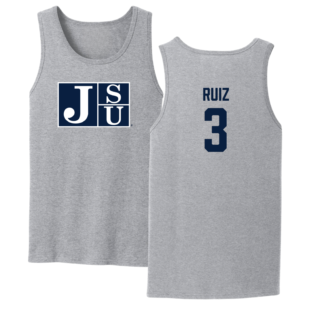 Jackson State University Softball Sport Gray Tank Top - #3 Amaya Ruiz