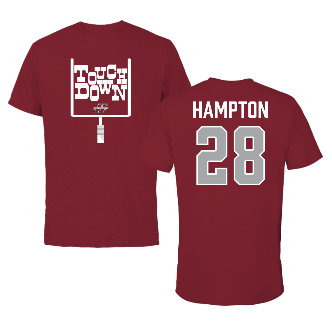 Henderson State University Football Cardinal Touchdown Tee - #28 Terrance Hampton