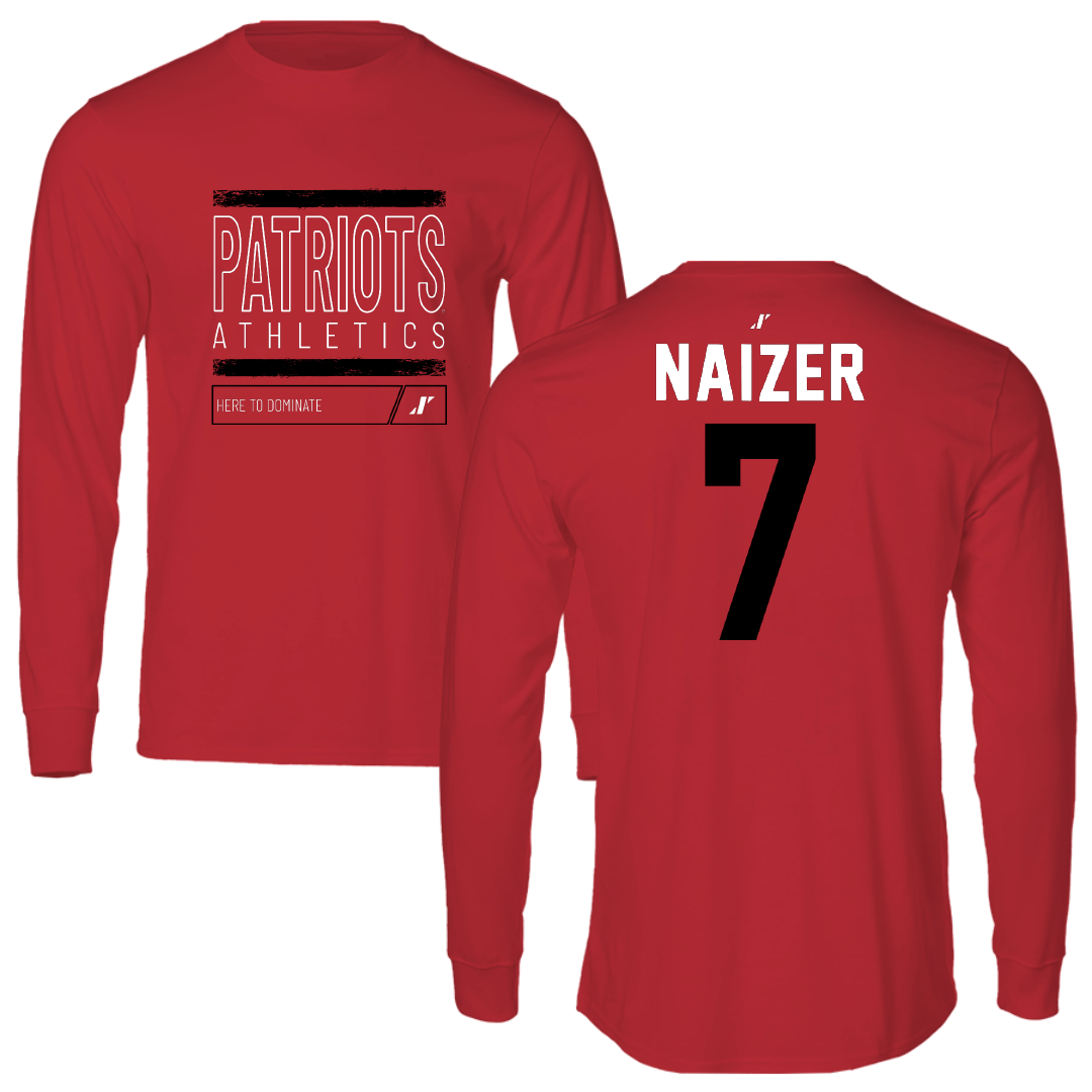 Dallas Baptist University Soccer Red Dominate Performance Long Sleeve - #7 Kaleigh Naizer